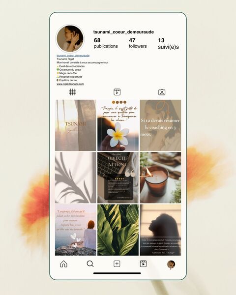 Harmonie du feed Instagram Tsunami Rigall
